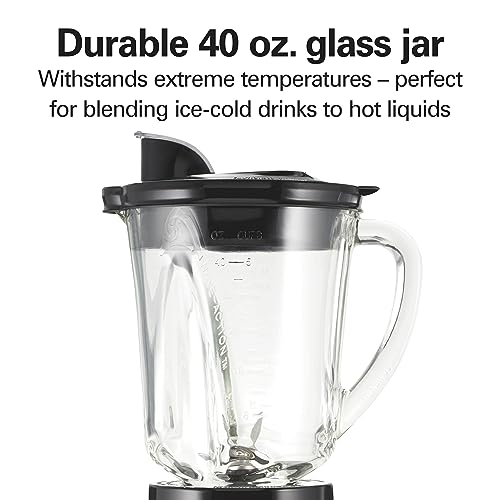 Hamilton Beach 2-in-1 Personal Blender and Countertop Blender For Smoothies