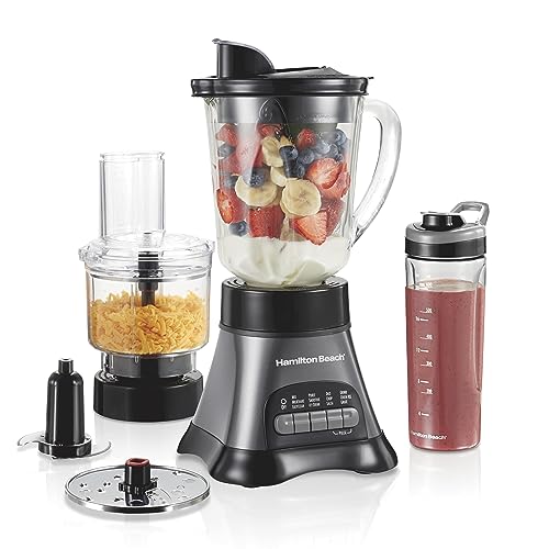 Hamilton Beach 2-in-1 Personal Blender and Countertop Blender For Smoothies