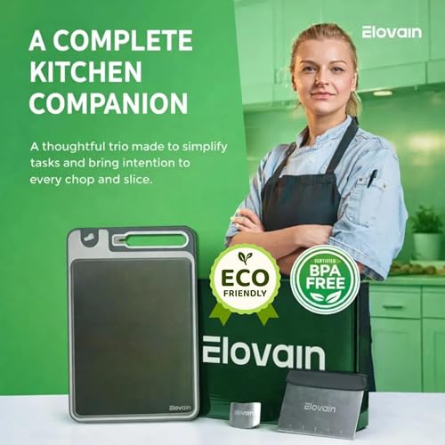 Stainless Steel Cutting Board with knife sharpner, Bench Scraper, Non-toxic