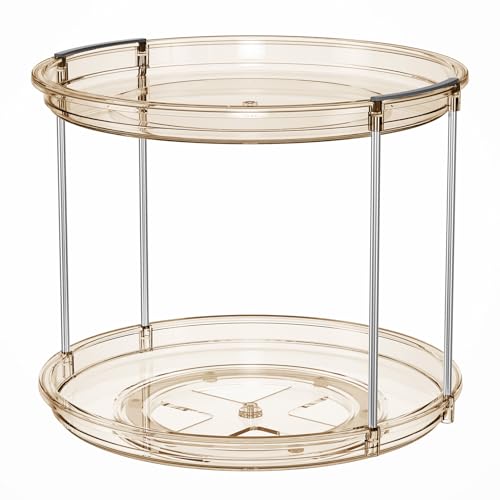 LAMU 2-Tier 9.25" Lazy Susan Rotating Organizer Rack