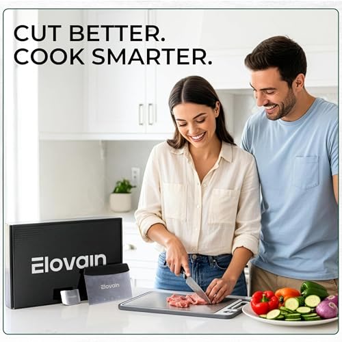 Stainless Steel Cutting Board with knife sharpner, Bench Scraper, Non-toxic