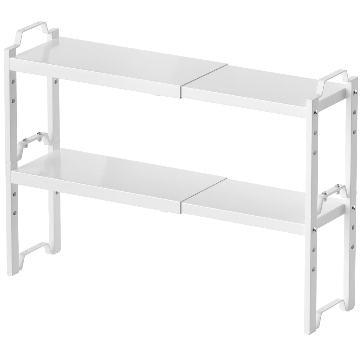 2-Pack Expandable Adjustable Kitchen Cabinet Organizer Shelves