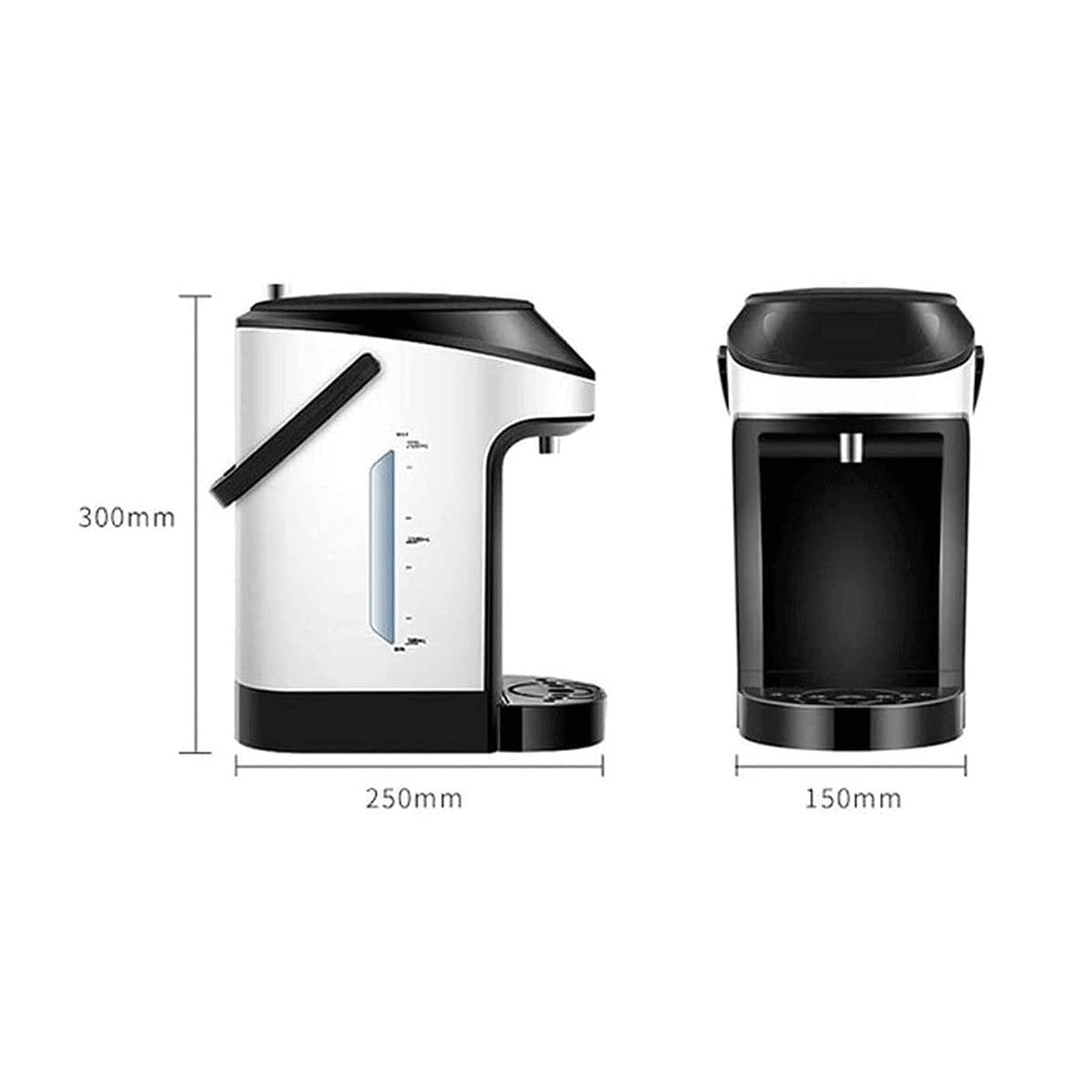 2.5L Hot Water Dispensers, 2000W Fast Boil Electric Kettle, Office Coffee Tea Machines, Boil-Dry Protection, Auto Shut-Off (Color : Red) (White)