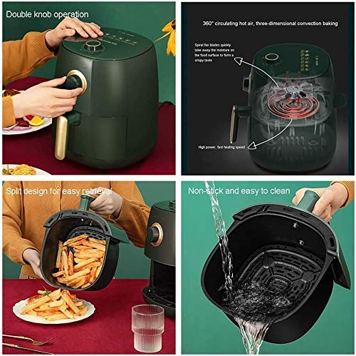 Easy-Clean Oil-Free Air Fryer Oven with Dual Knob Controls