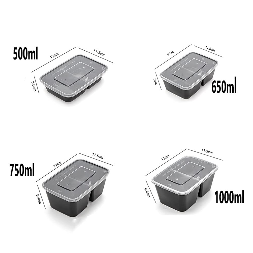 AGYH 300-Pack 2-Compartment Meal Prep Containers with Lids