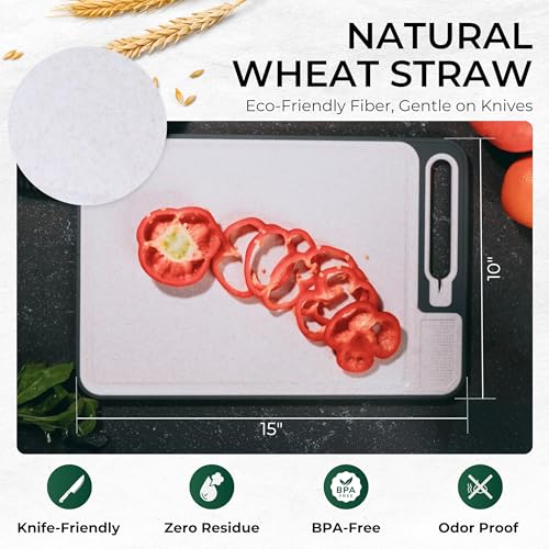 Stainless Steel Cutting Board with knife sharpner, Bench Scraper, Non-toxic
