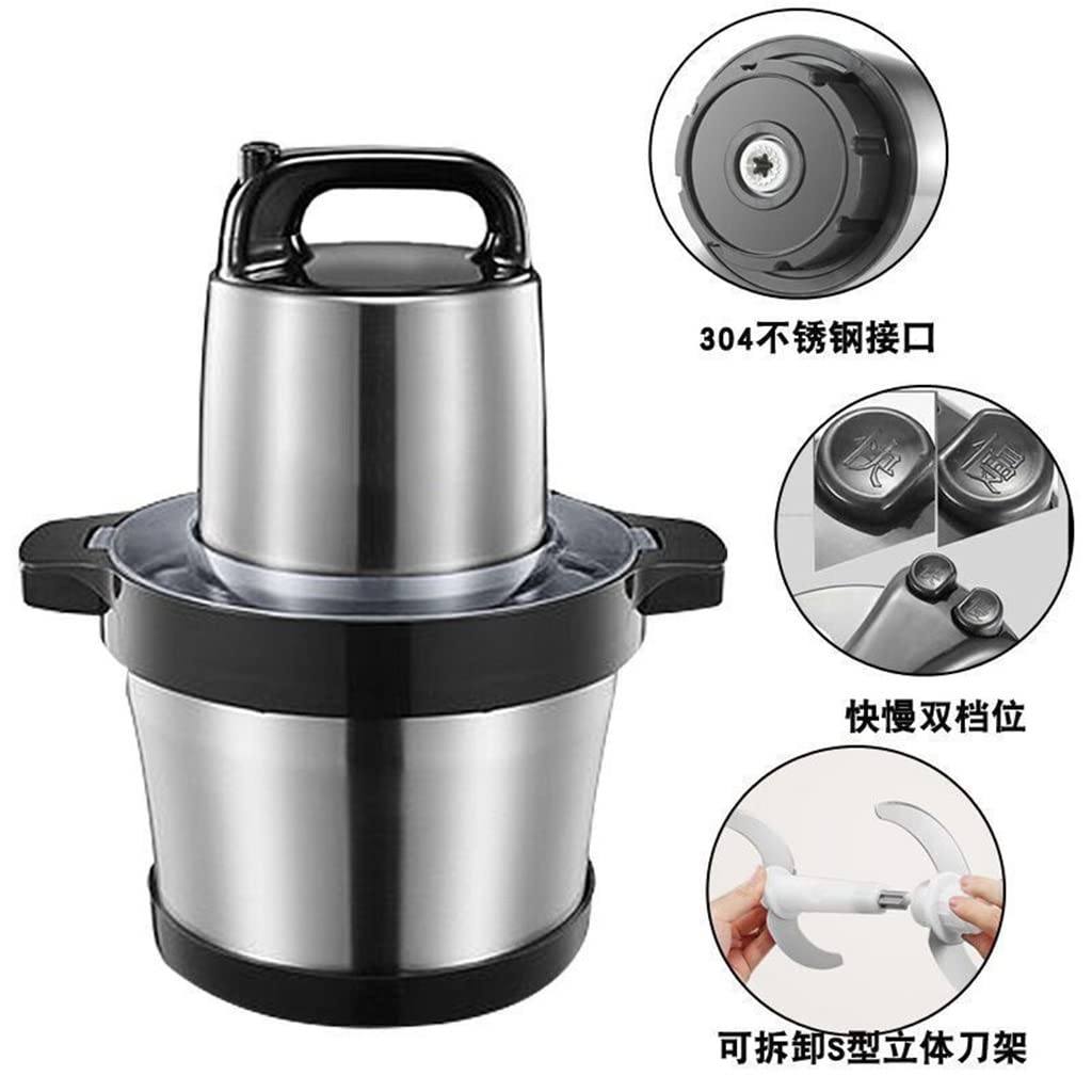 ONMYJFD 6L 220V 1000W Multifunction Meat Grinder Machine Chopper Mincer Stainless Steel Garlic Vegetable Blender Mixer