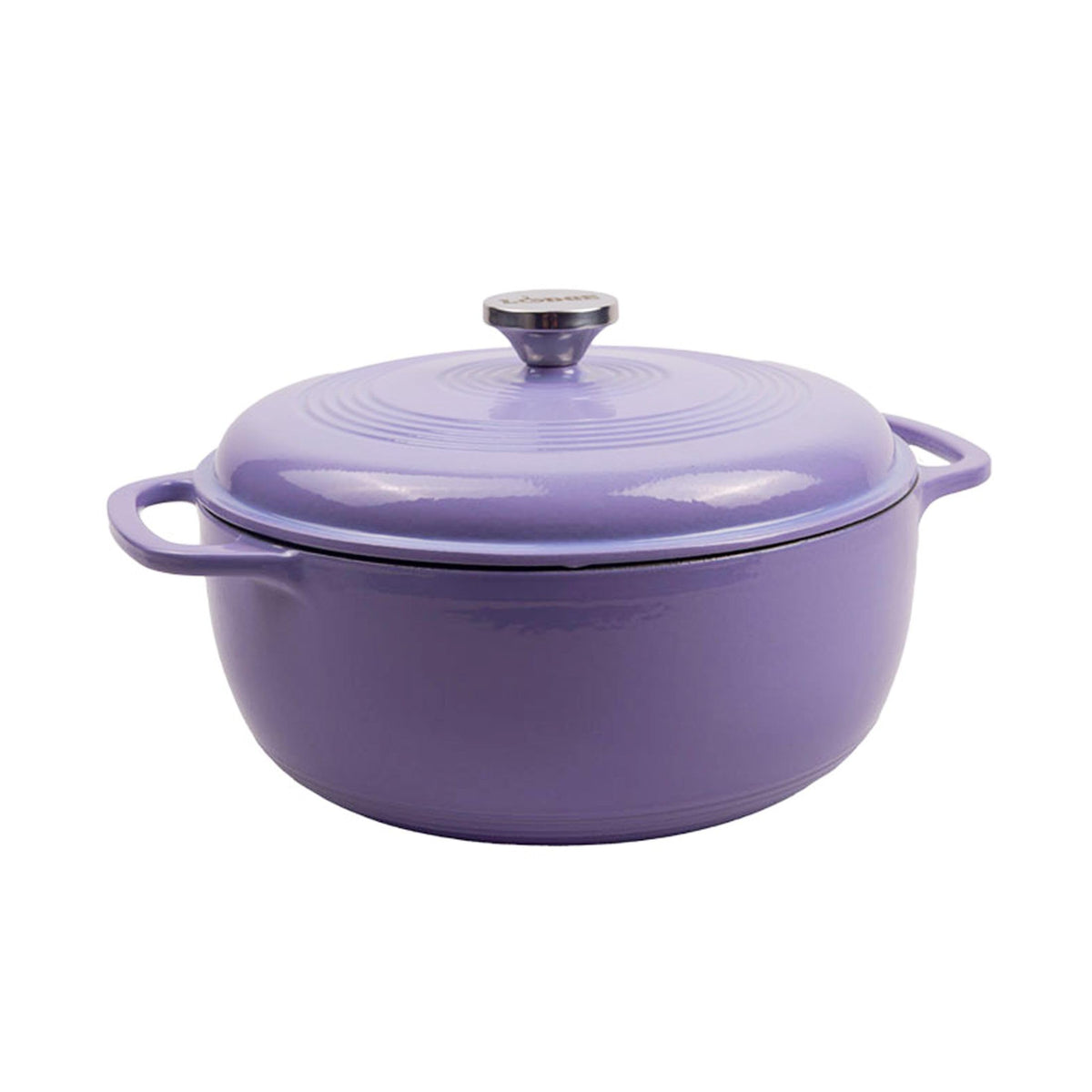 Lodge Essential Enamel Cast Iron Dutch Oven 6 Quarts - Perfect for Bread Baking, Braising, Marinating & Slow Cooking, Features Moisture-Sealing Lid & Dual Handles, Kitchen Essentials, Midnight Chrome