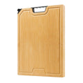 JDXQBLD Solid Wood Cutting Board Household Chopping Board with Handle+Groove Large Bamboo Board Rectangular Knife Board Thickening - for Pasta/Fruit/Cheese/Meat with Knife Sharpe