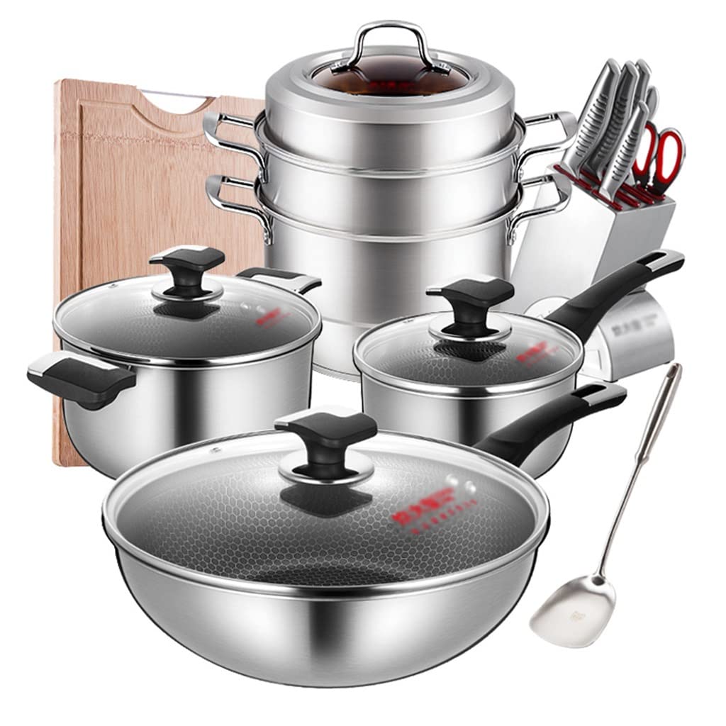 MIIKHI Stainless Steel Nonstick Induction Cookware Set