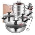MIIKHI Stainless Steel Nonstick Induction Cookware Set