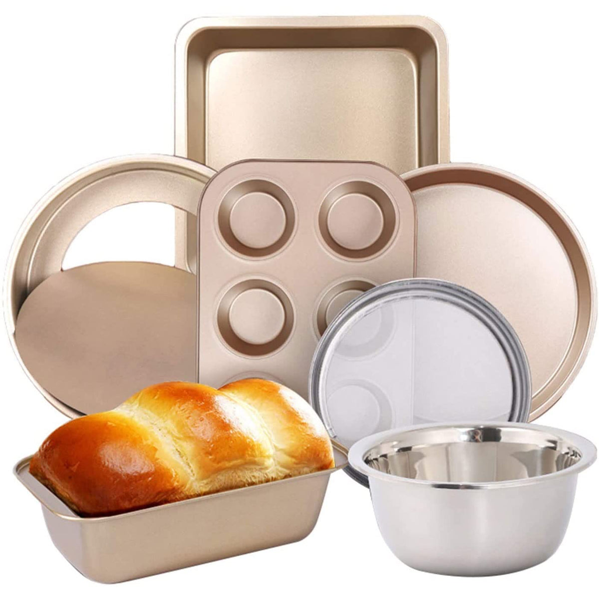 Yuidaaavzz Nonstick Bakeware Set with Baking & Muffin Pans