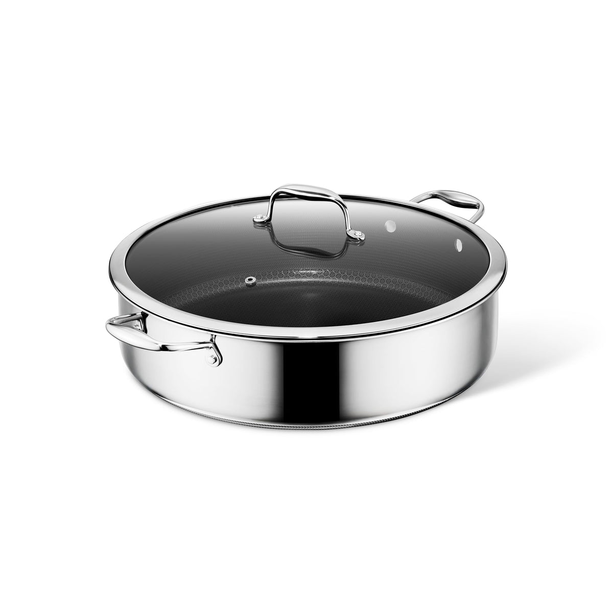 HexClad Hybrid Nonstick Deep Sauté Pan with Lid