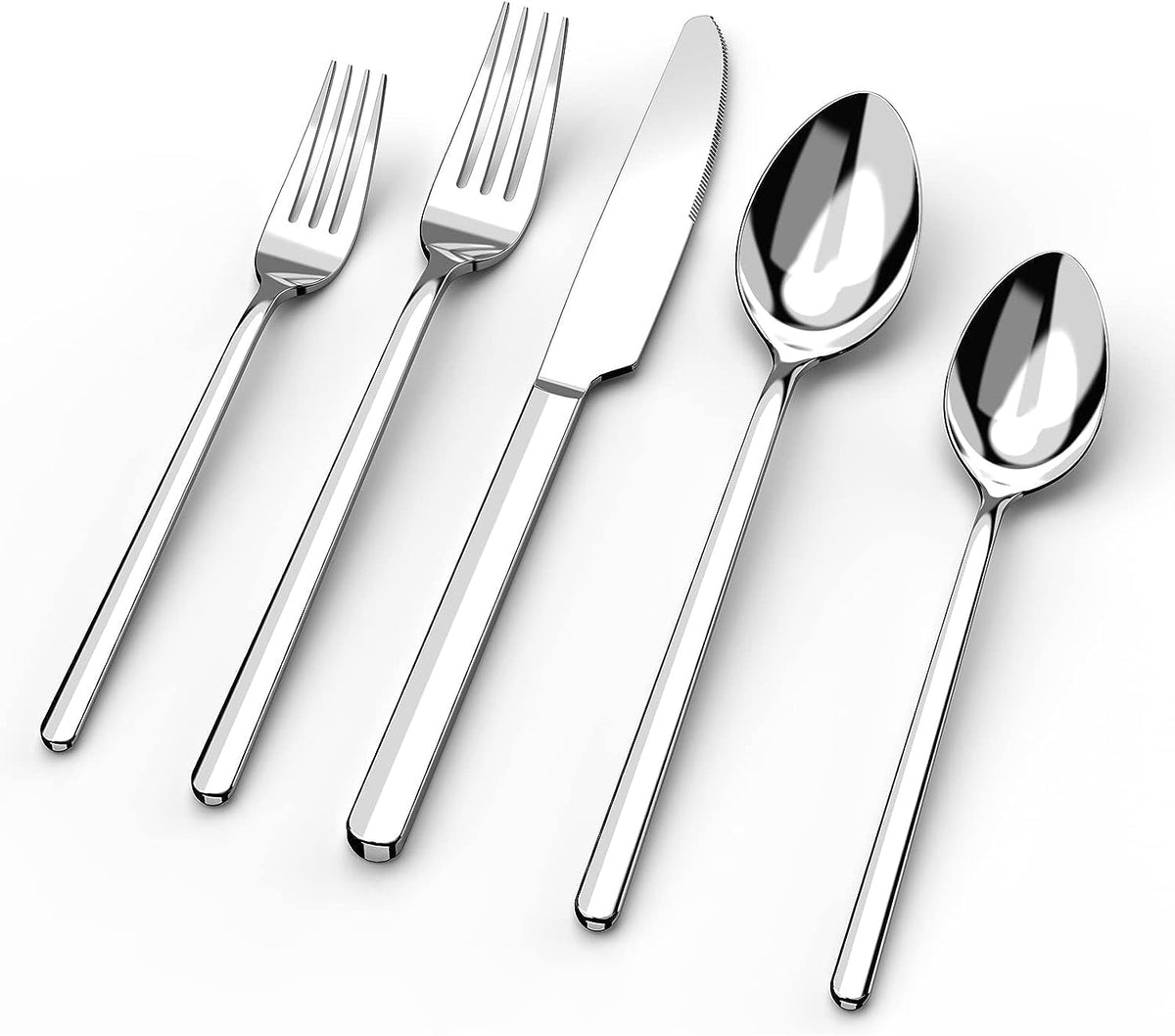 KINGSTONE Silverware Set, Flatware Cutlery Set