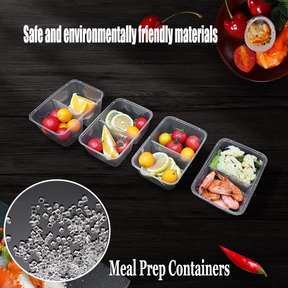 AGYH 300-Pack 2-Compartment Meal Prep Containers with Lids
