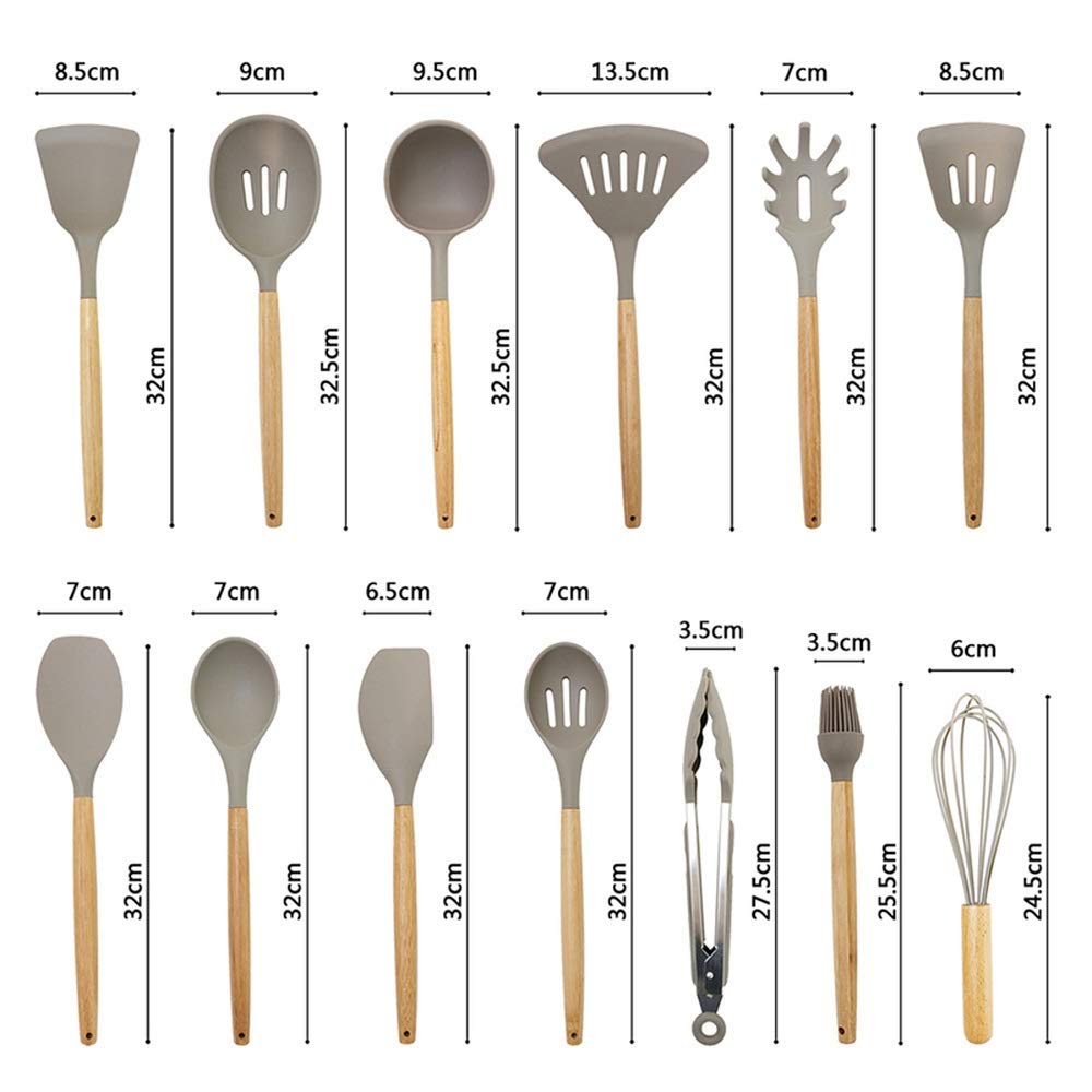 14-Piece Silicone Kitchen Utensil & Cooking Tool Set