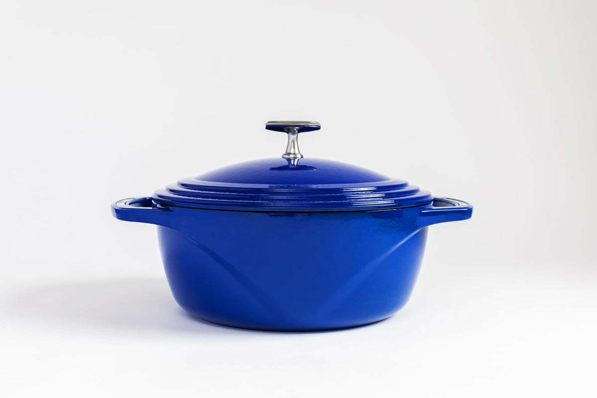 Lodge USA Enamel Dutch Oven in Cherry Red