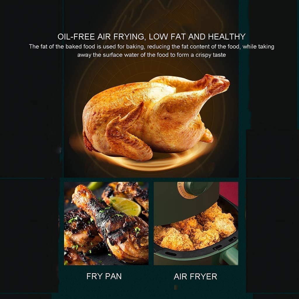 Easy-Clean Oil-Free Air Fryer Oven with Dual Knob Controls