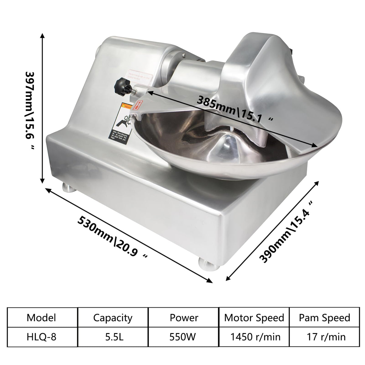 Meat Bowl Cutter Mixer