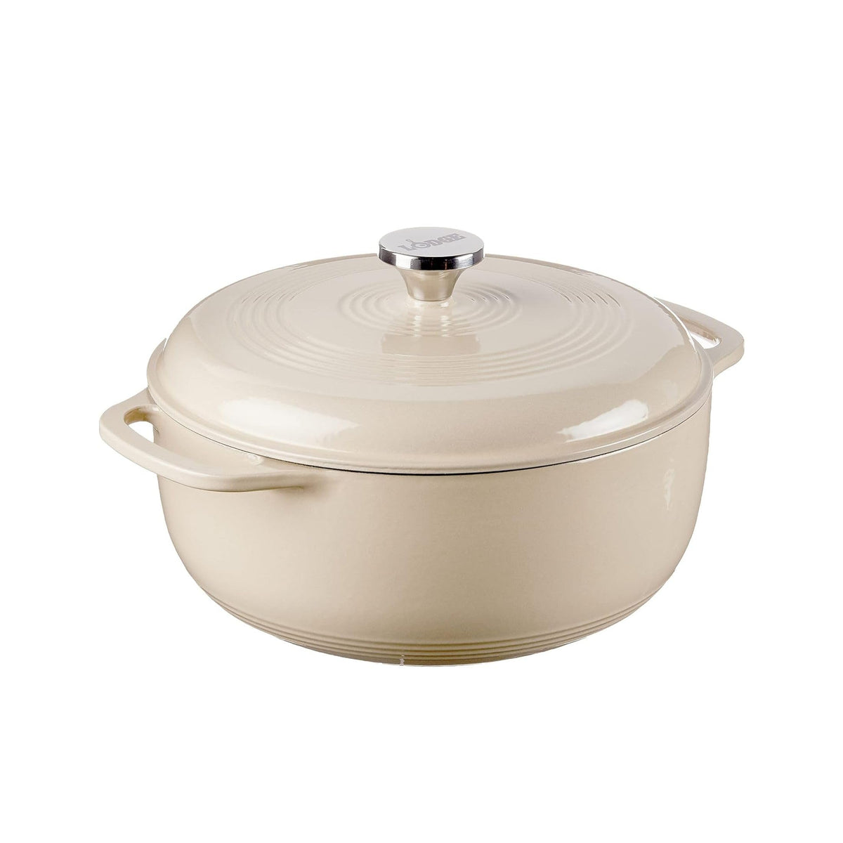 Lodge Essential Enamel Cast Iron Dutch Oven 6 Quarts - Perfect for Bread Baking, Braising, Marinating & Slow Cooking, Features Moisture-Sealing Lid & Dual Handles, Kitchen Essentials, Midnight Chrome