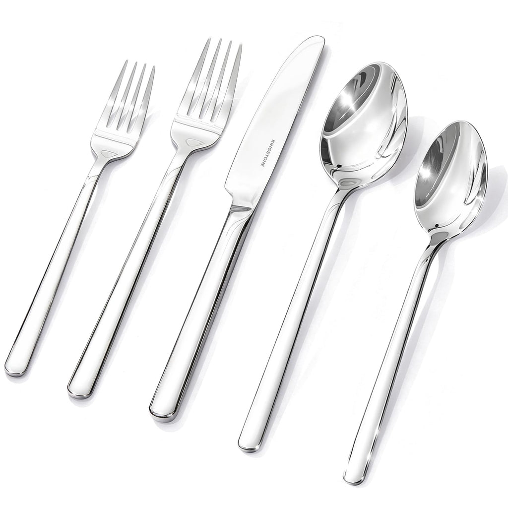 KINGSTONE Silverware Set, Flatware Cutlery Set