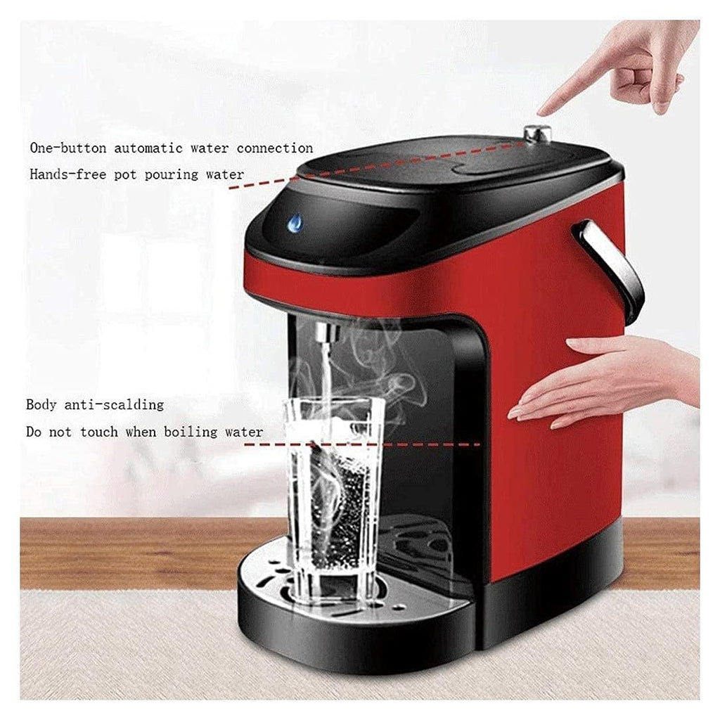 2.5L Hot Water Dispensers, 2000W Fast Boil Electric Kettle, Office Coffee Tea Machines, Boil-Dry Protection, Auto Shut-Off (Color : Red) (White)