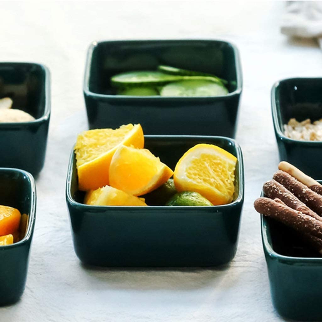 Creative Divided Serving Tray Candy Nut Container Nut Serving Platter Divided Trays Platters Household Ceramic Sauce Platter Fruit Snack Plate Grid Plate Nut Snack Plate Dried Fruit Plate ()