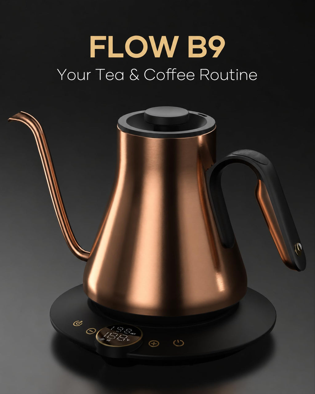 Cocinare FLOW B9 Gooseneck Electric Kettle ±1°F Temperature Control