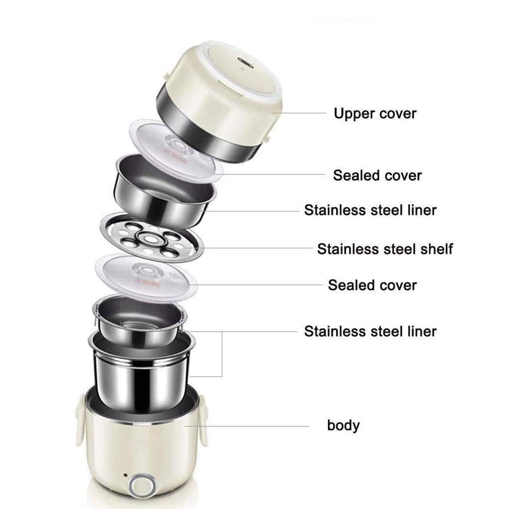 23L Portable Electric Food Heater & Lunch Box Steamer