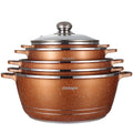 TEDILUVI 10-Piece Nonstick Cookware Set with Glass Lids