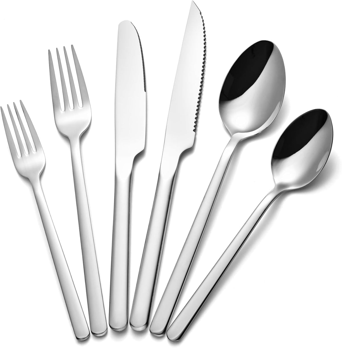 KINGSTONE Silverware Set, Flatware Cutlery Set
