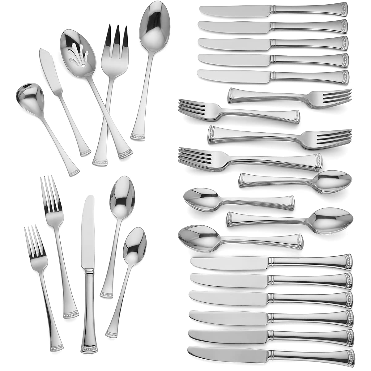 Lenox Portola Flatware, 18/10 Stainless Steel, Satin Gold Finish