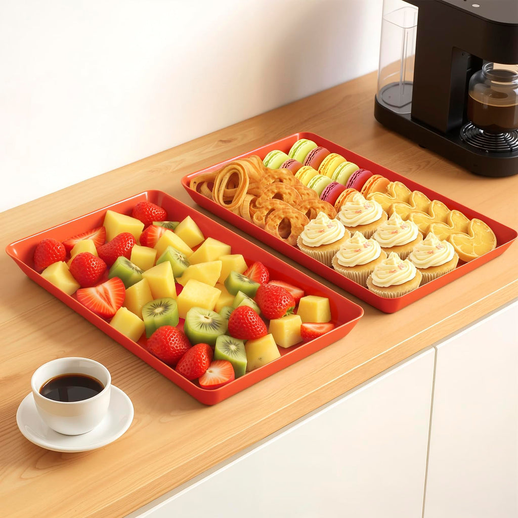 WOWBOX Serving Tray for Entertaining, Serving Platters for Snacks, Fruit, Cookies, Dessert
