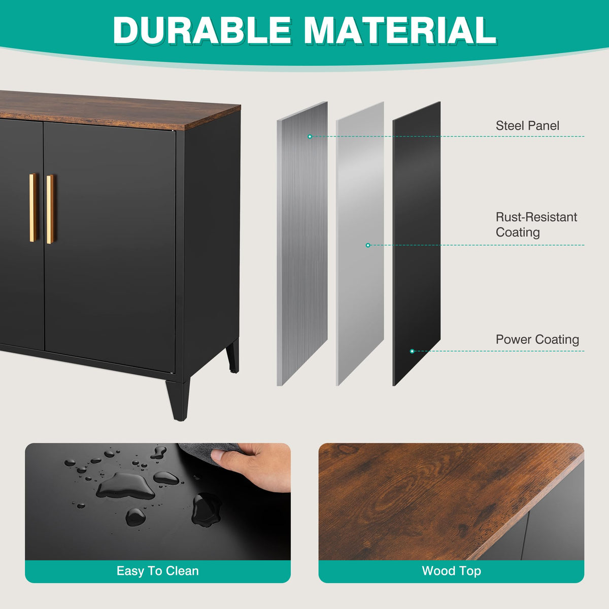SISESOL Multipurpose Storage Cabinet for Kitchen & Home