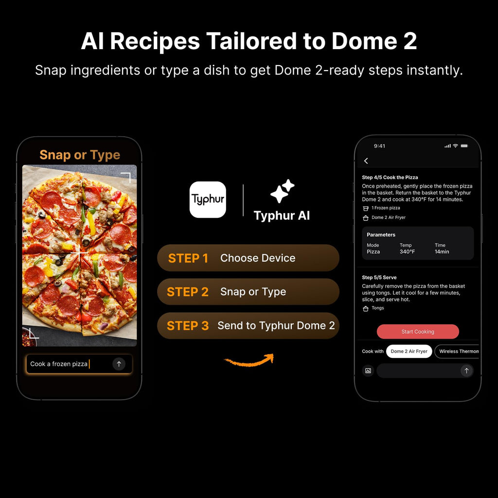 Typhur Dome 2 AI Smart Air Fryer with Advanced Controls