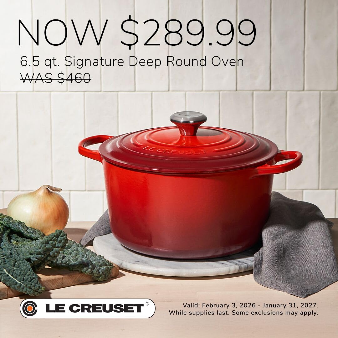 Le Creuset Enameled Cast Iron Signature Deep Round Oven, 6.5 qt., Licorice