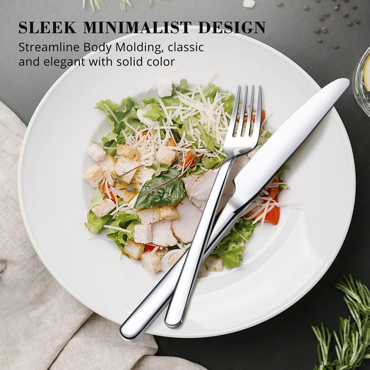 KINGSTONE Silverware Set, Flatware Cutlery Set