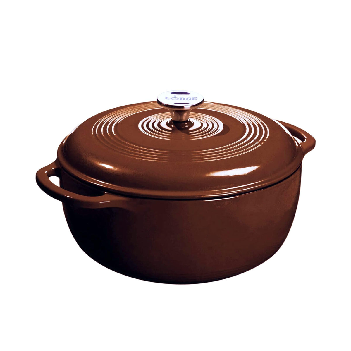 Lodge Essential Enamel Cast Iron Dutch Oven 6 Quarts - Perfect for Bread Baking, Braising, Marinating & Slow Cooking, Features Moisture-Sealing Lid & Dual Handles, Kitchen Essentials, Midnight Chrome
