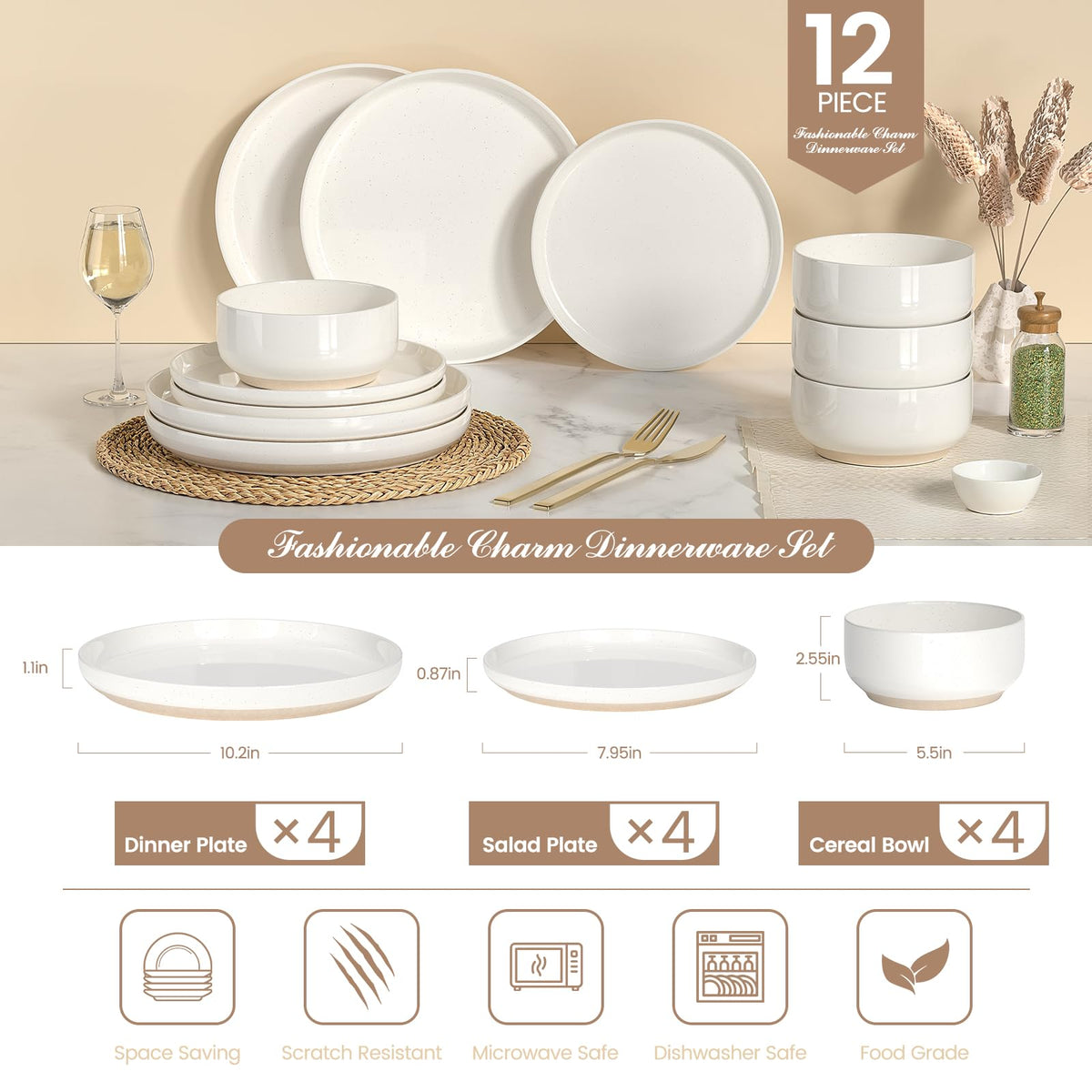 Umite Chef Stoneware Dinnerware Set