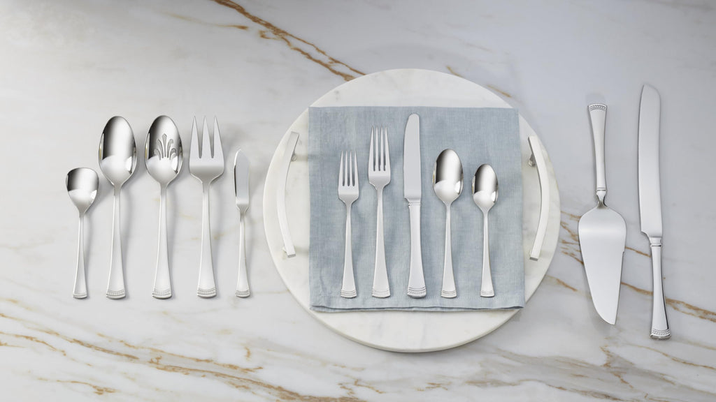 Lenox Portola Flatware, 18/10 Stainless Steel, Satin Gold Finish