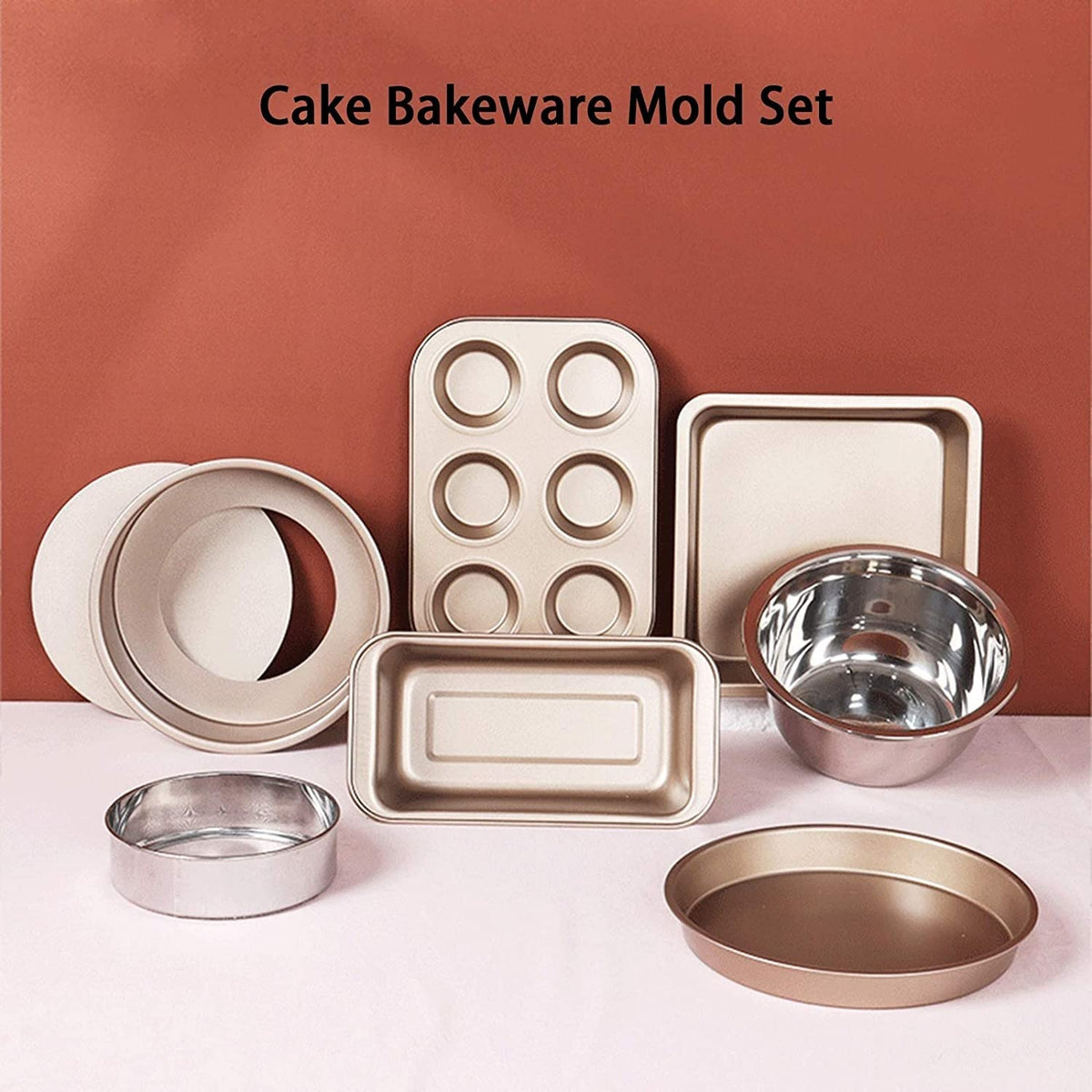 Yuidaaavzz Nonstick Bakeware Set with Baking & Muffin Pans