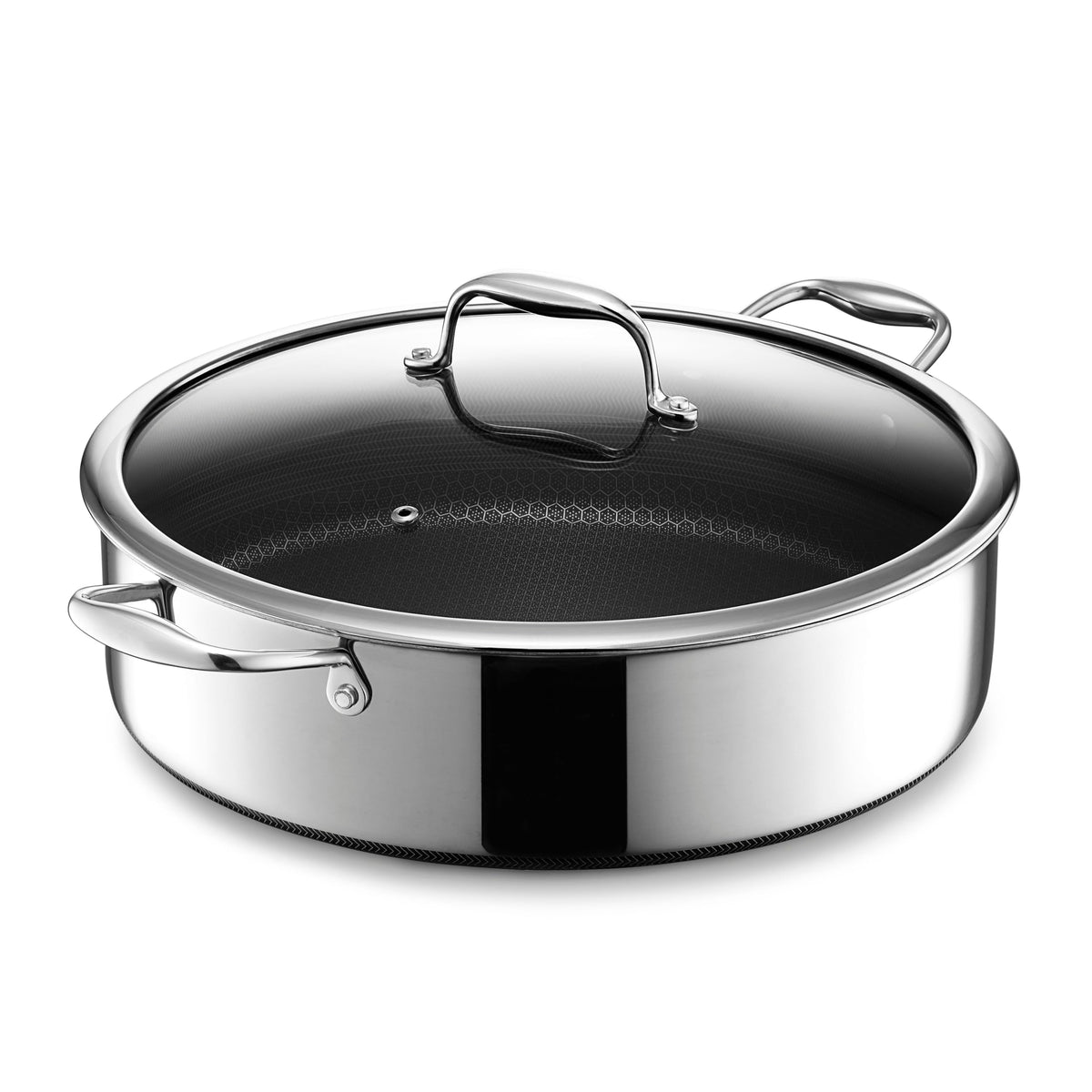 HexClad Hybrid Nonstick Deep Sauté Pan with Lid