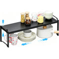2-Pack Expandable Adjustable Kitchen Cabinet Organizer Shelves