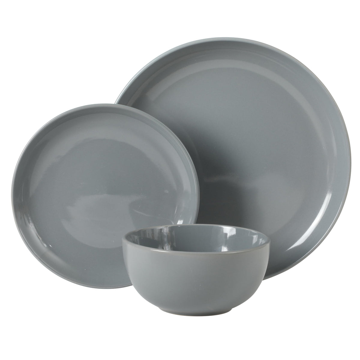 Gibson Home Plates and Bowls Set, 12 Piece Dinnerware Set for 4