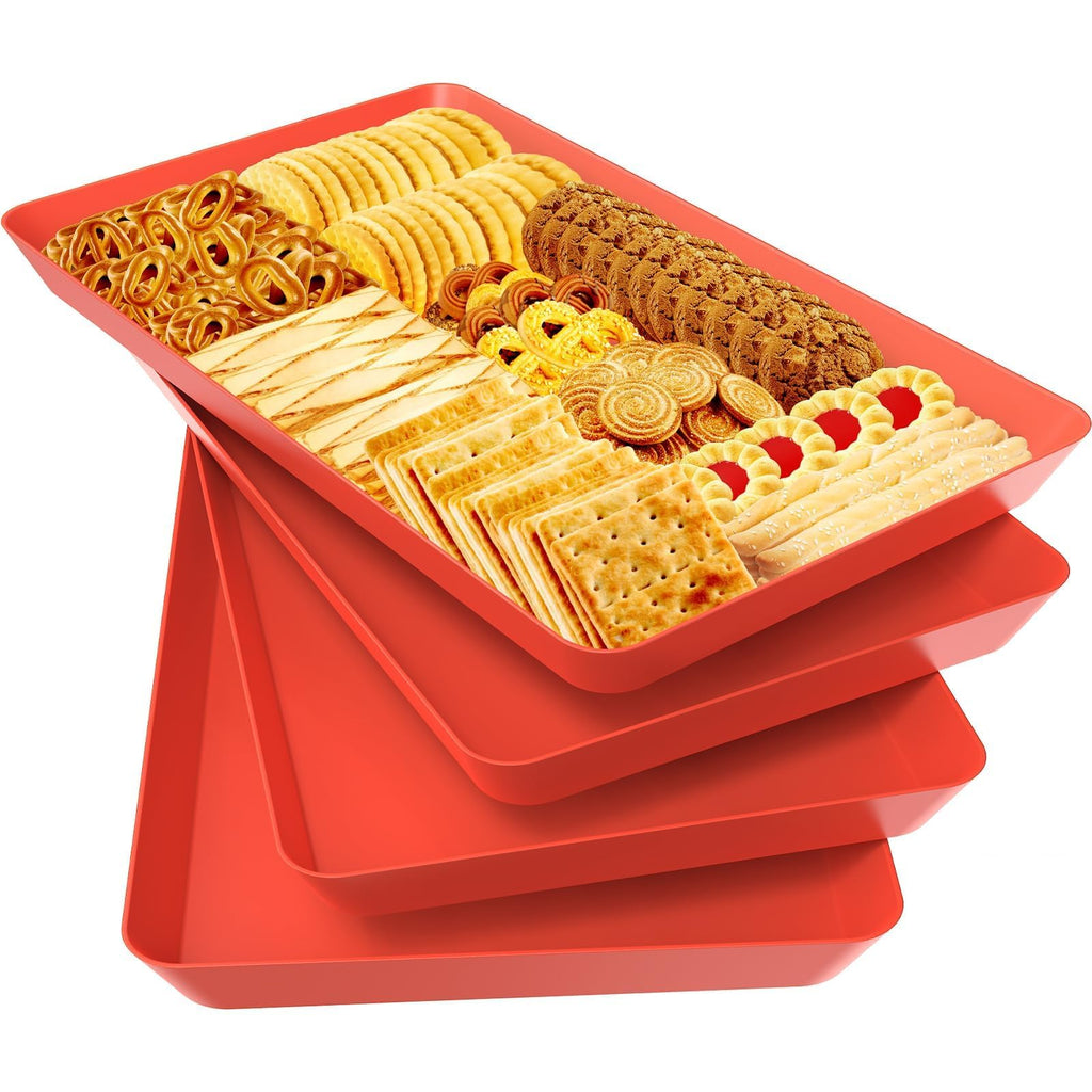 WOWBOX Serving Tray for Entertaining, Serving Platters for Snacks, Fruit, Cookies, Dessert