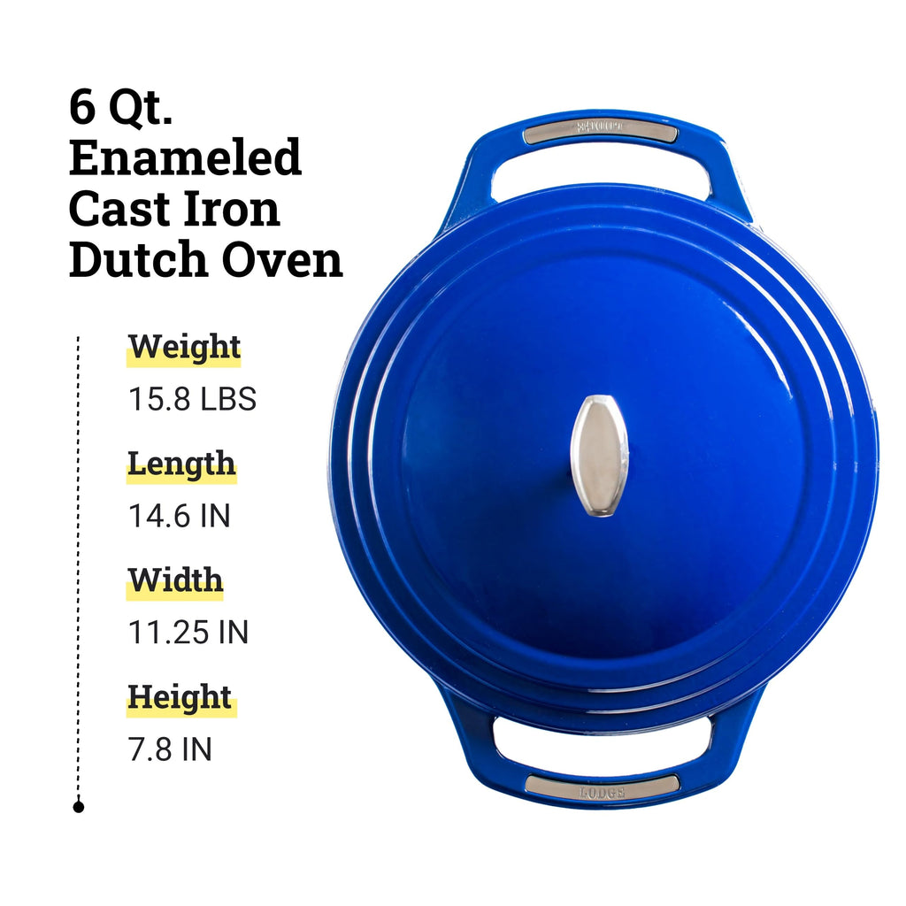 Lodge USA Enamel Dutch Oven in Cherry Red