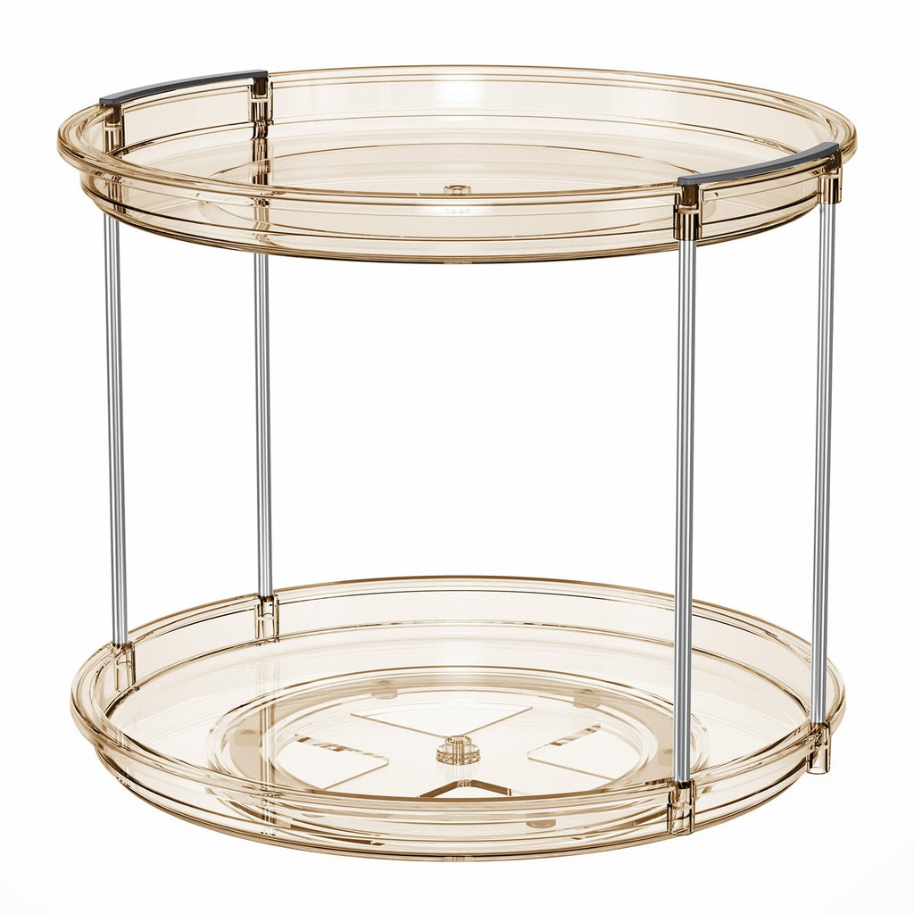LAMU 2-Tier 9.25" Lazy Susan Rotating Organizer Rack