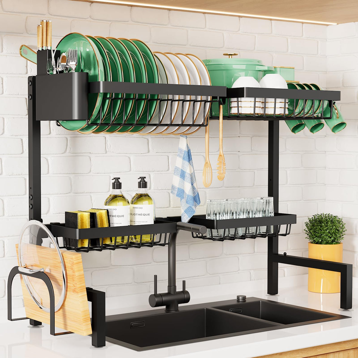 Kitsure Adjustable Over-the-Sink Dish Drying Rack