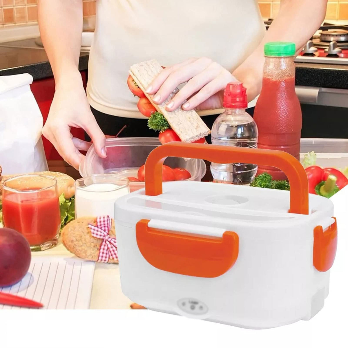 FH 2-in-1 Portable Electric Heated Bento Lunch Box