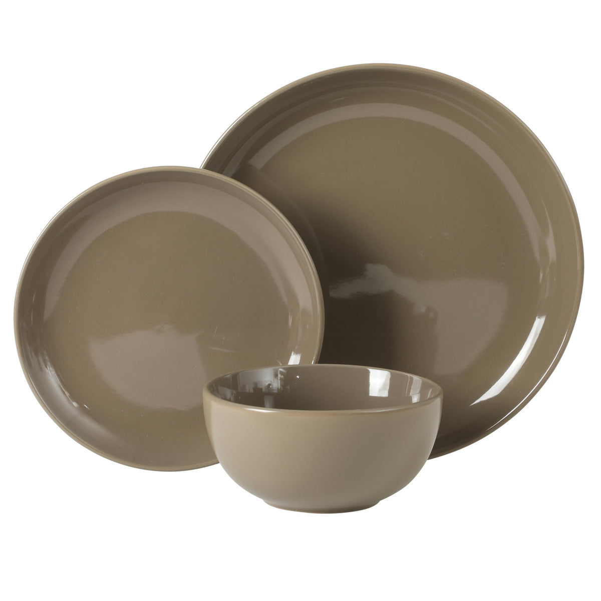 Gibson Home Plates and Bowls Set, 12 Piece Dinnerware Set for 4